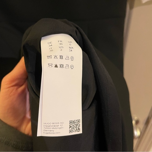 BOSS by Hugo Boss Daina short sleeve sheath dress - black/white - Picture 7 of 12